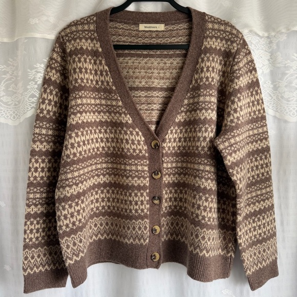 WoolOvers Sweaters - 100% Lambswool WoolOvers V-Neck Cardigan
